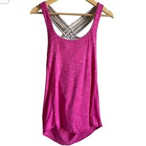 Lululemon Wild Athletic Top Magenta Pink and Cheetah Strappy